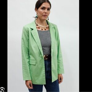 HM Divided Green Blazer light spring summer